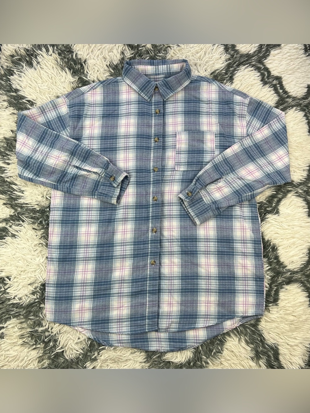 Aeropostale Men’s Multi-color Plaid Long Sleeve Button Up Size Small